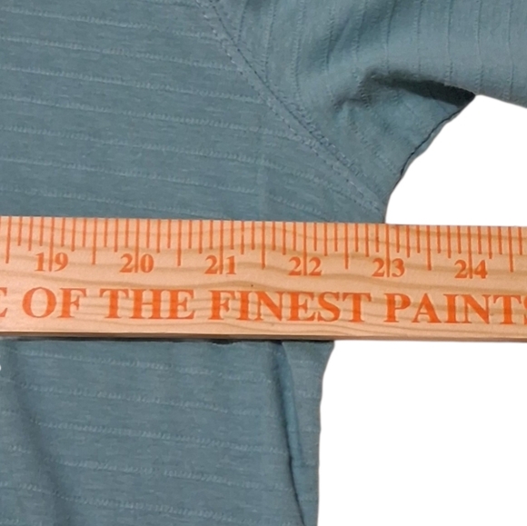 Lee NWT Teal Blue Crew Neck Ribbed Long Sleeve T-Shirt Sz. L Reg. Fit - Picture 5 of 14